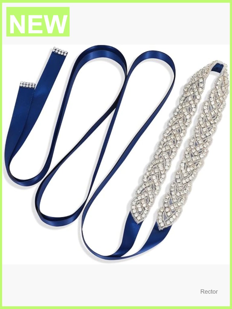 Handmade Crystal Rhinestone Braided Wedding Dress Sash Belt